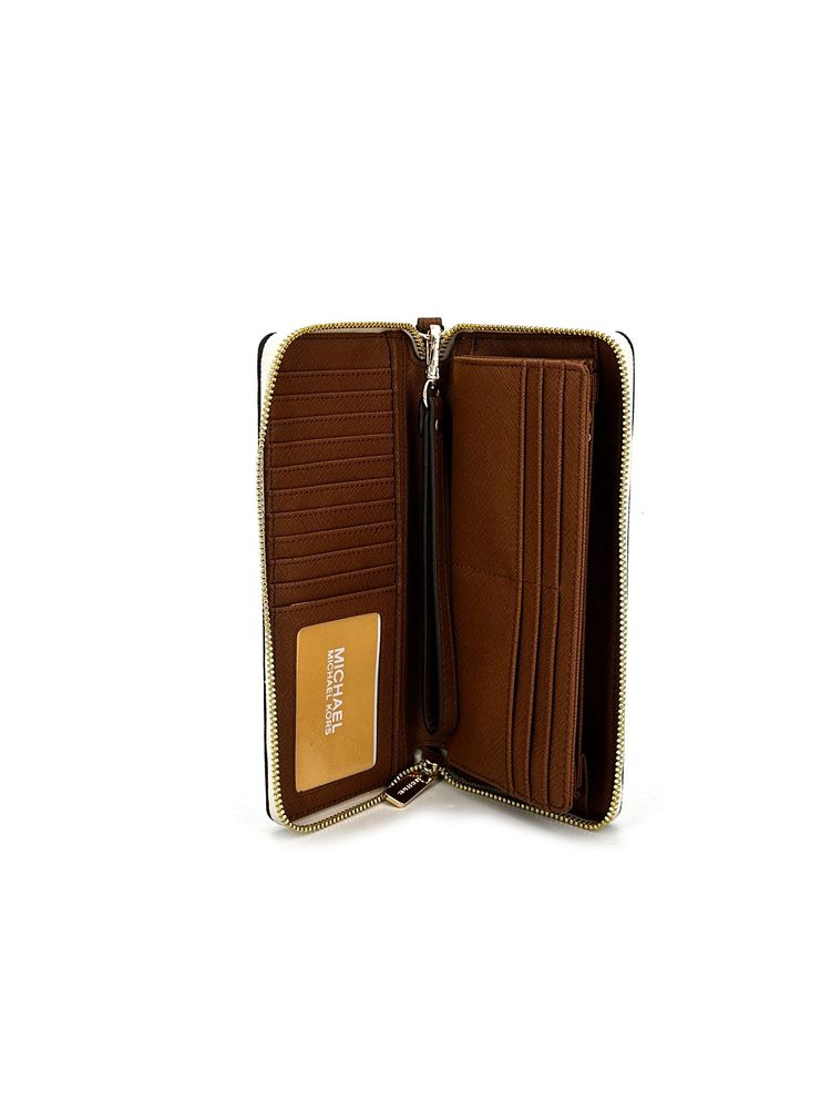 Coated Canvas Wallet — Beige