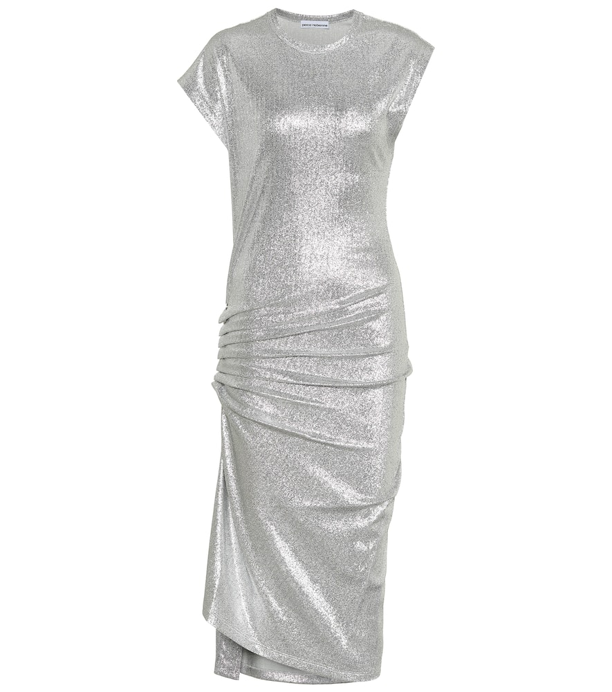Metallic jersey dress