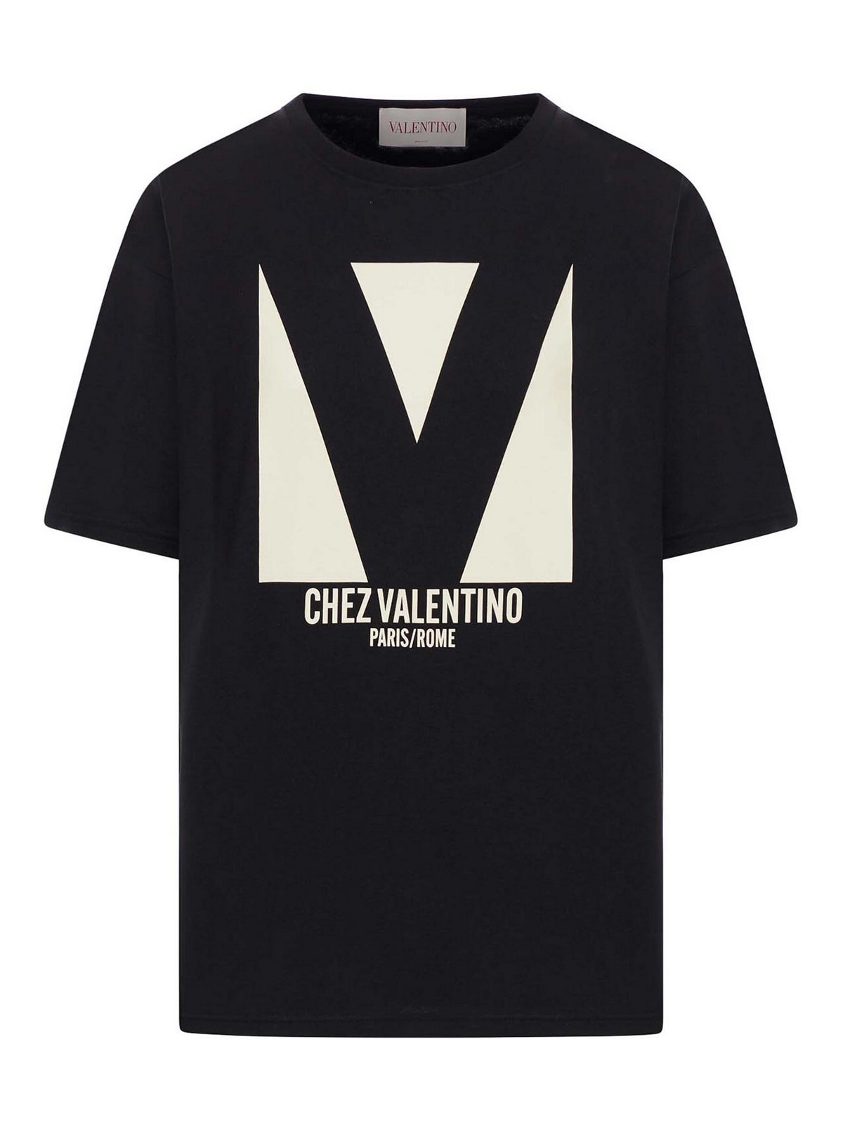 Chez Valentino Print Cotton Jersey T-Shirt