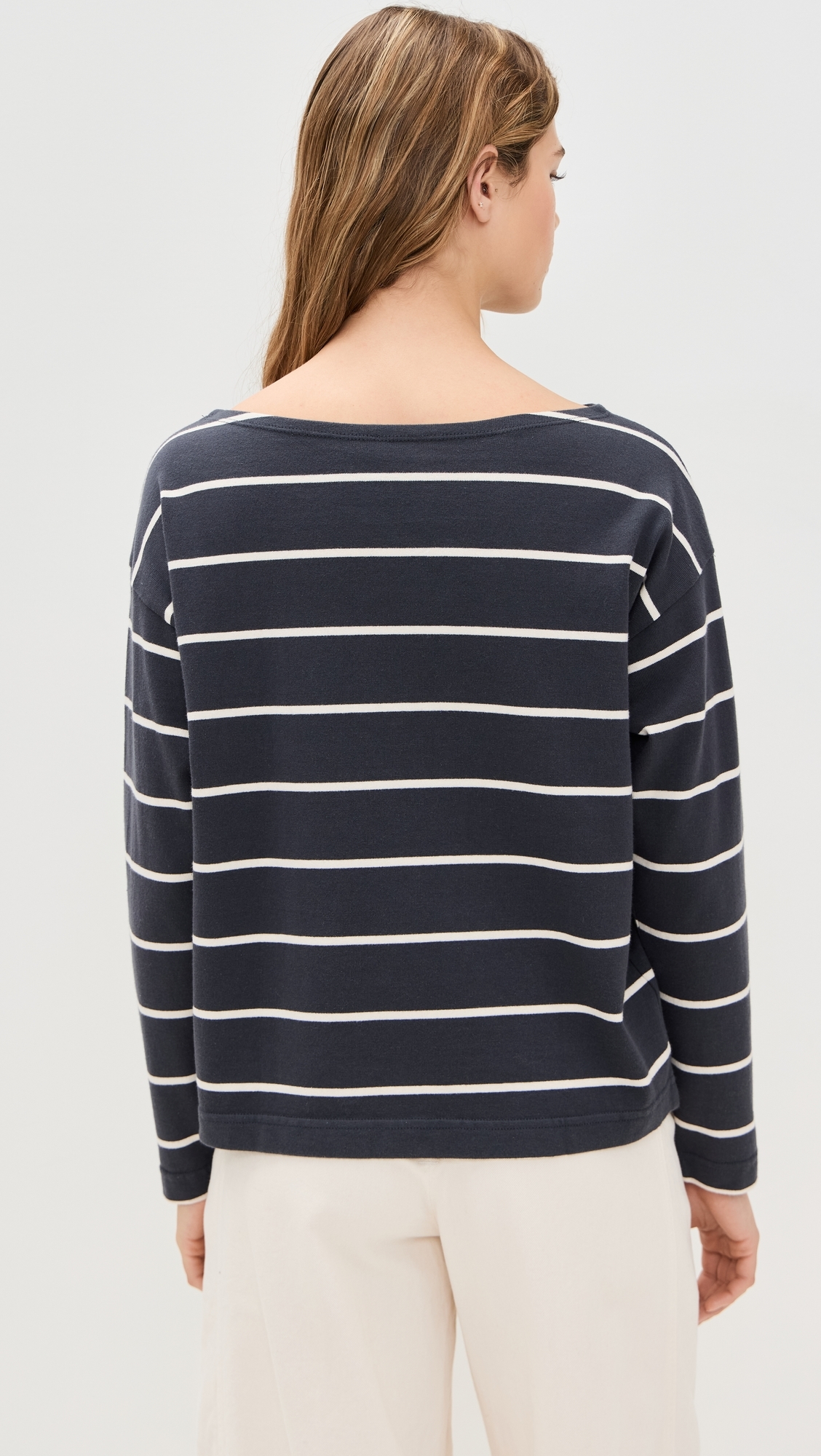 Sport Jersey Boatneck Top Osprey Stripe