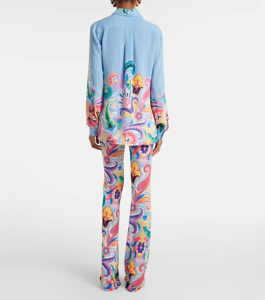 Etro Printed satin shirt