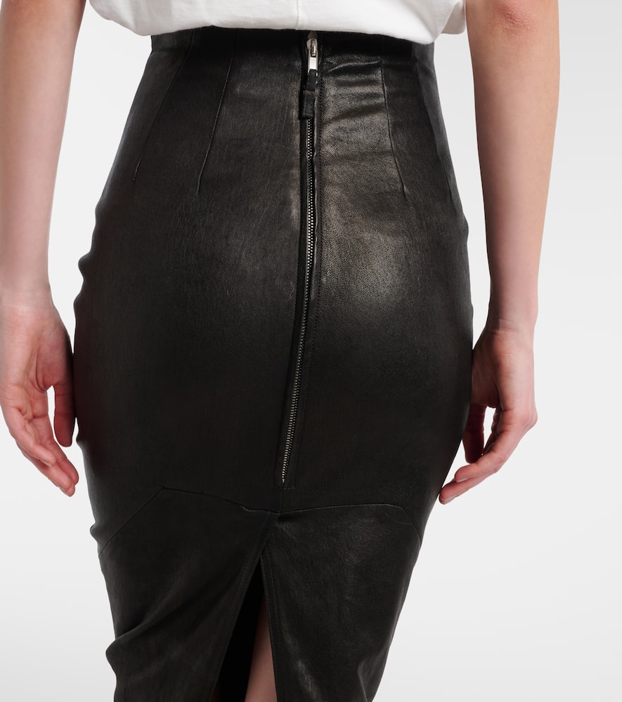 Dirt Pillar leather maxi skirt