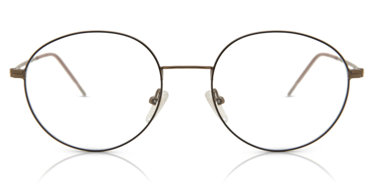 Oval Full Rim Metal Men's Prescription Eyeglasses Online Brown Size 52 - Free Lenses - Blue Light Block Available - SmartBuy Collection