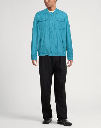 Man Jacket Azure Size 42 Polyamide