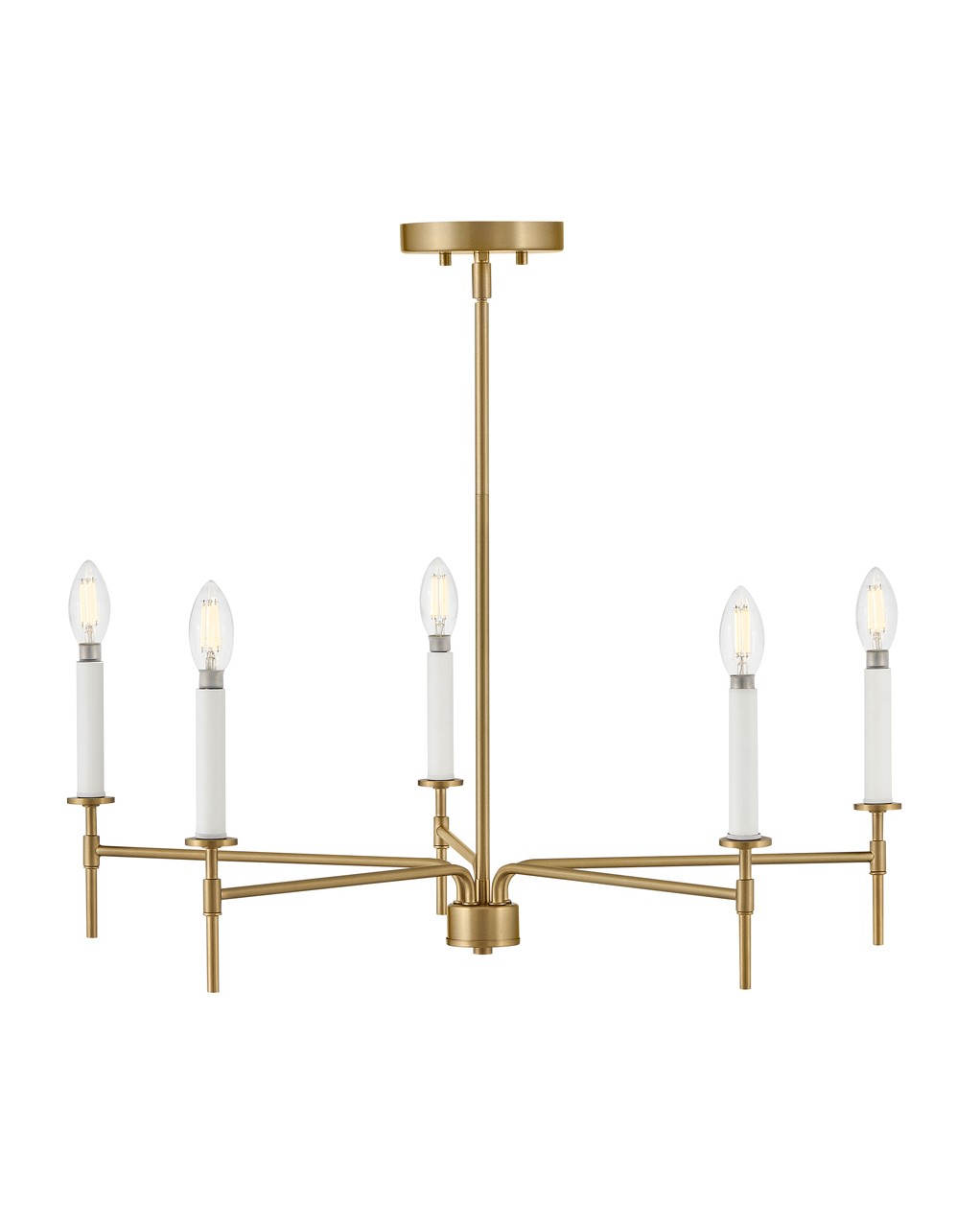 Lacquered Brass LED Chandelier from the Hux Collection