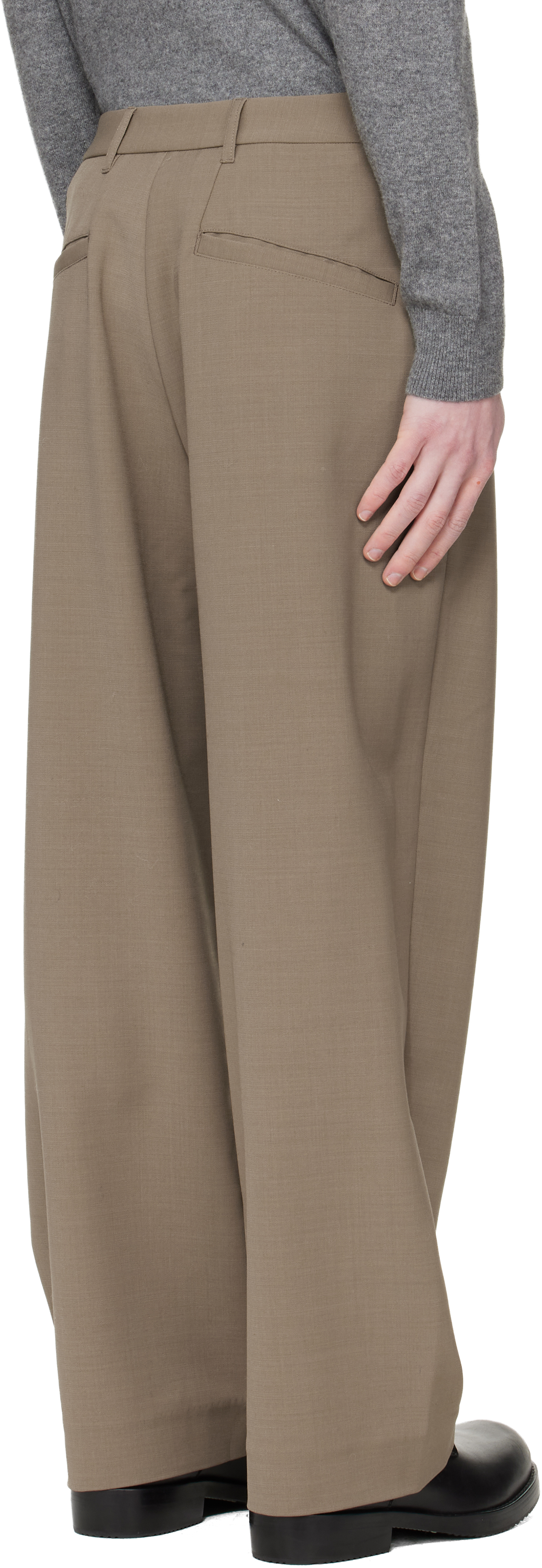 Beige Lounge Curve Trousers