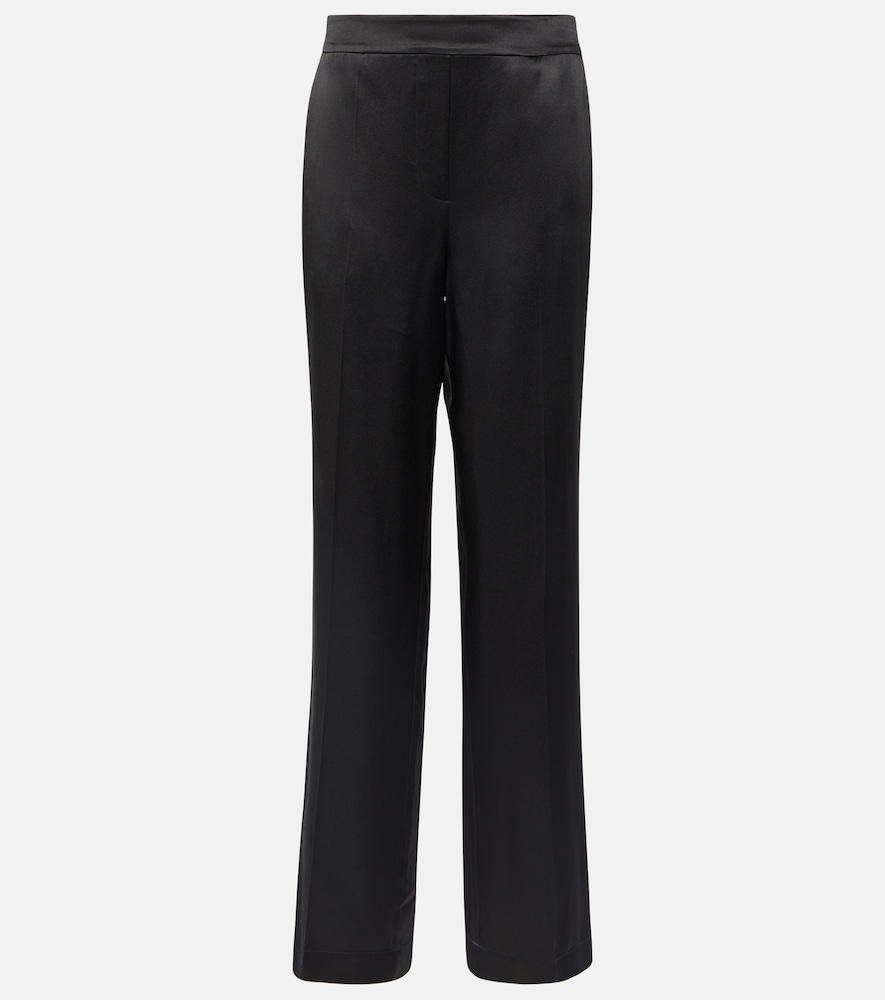 Tova silk satin straight pants