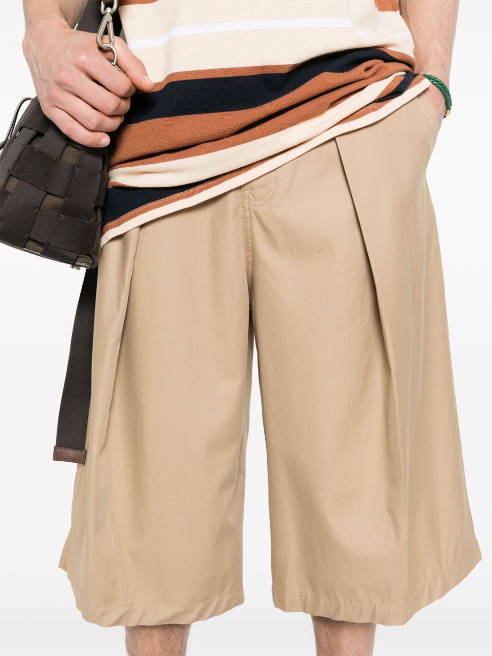 Loewe Paula's Ibiza Cotton Pleated Cropped Trousers