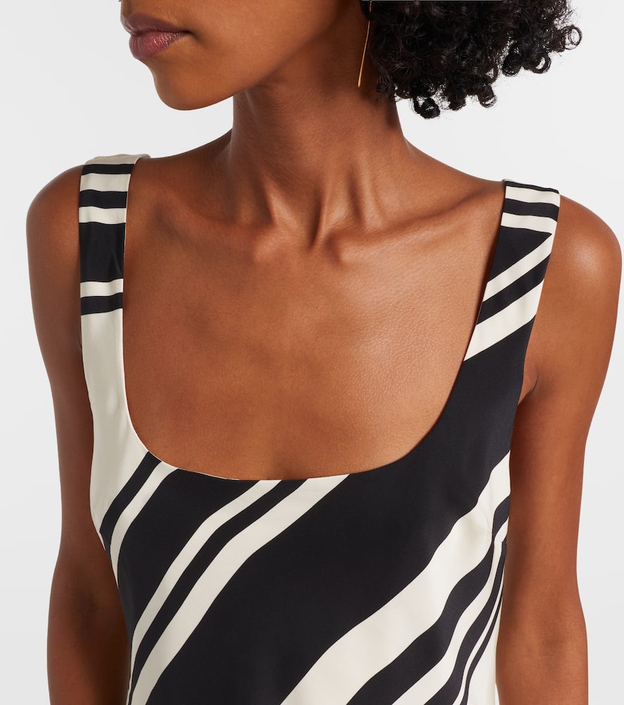 Pietra printed silk crêpe minidress