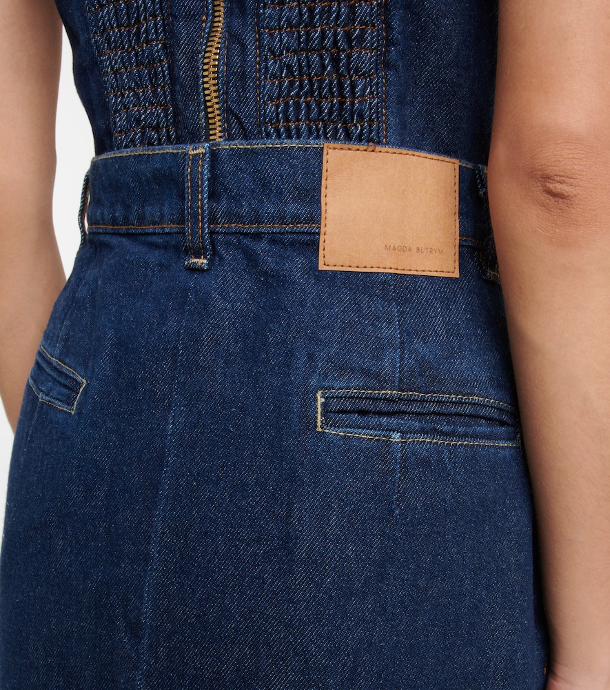 Denim midi skirt