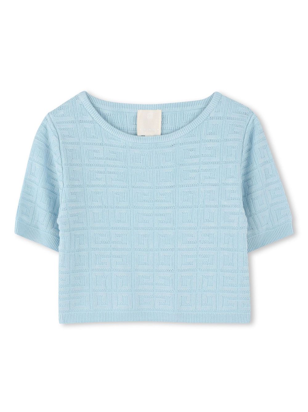 4G jacquard pattern knit sweater - Blue