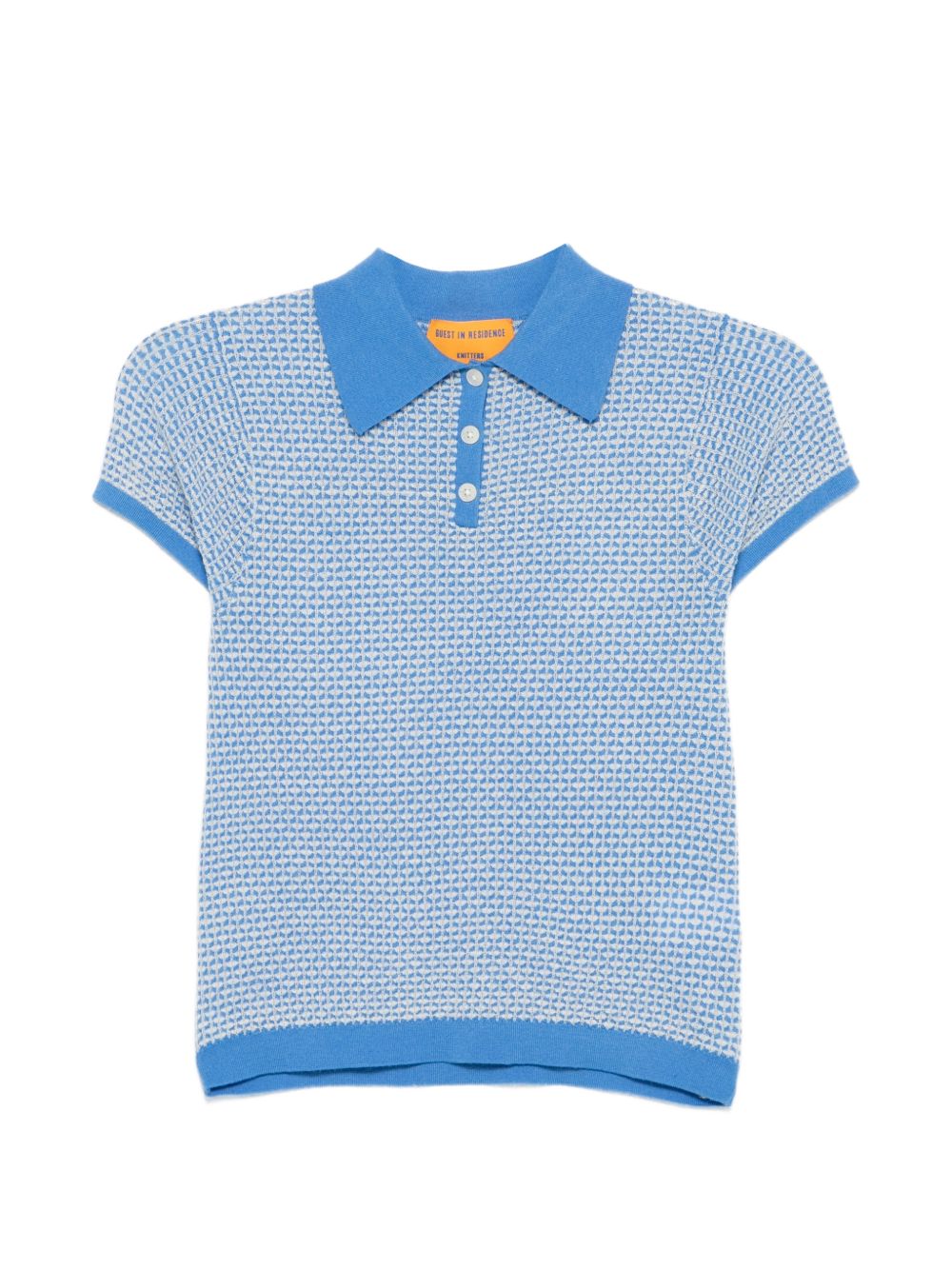 Pique cashmere polo shirt