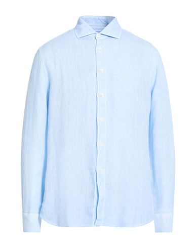Man Shirt Light blue Size XXL Linen