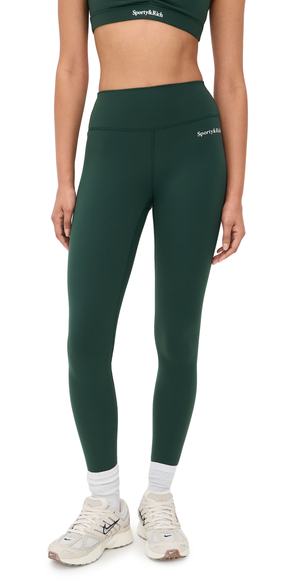 Serif Logo Leggings Forest