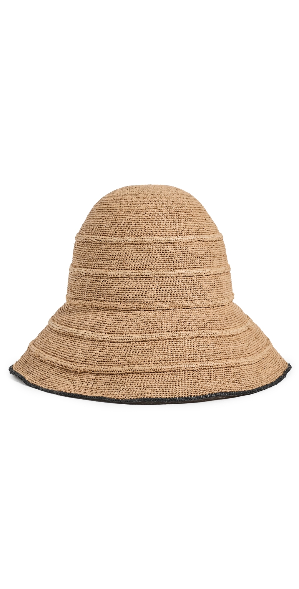 Teagan Raffia Hat Sand/Black