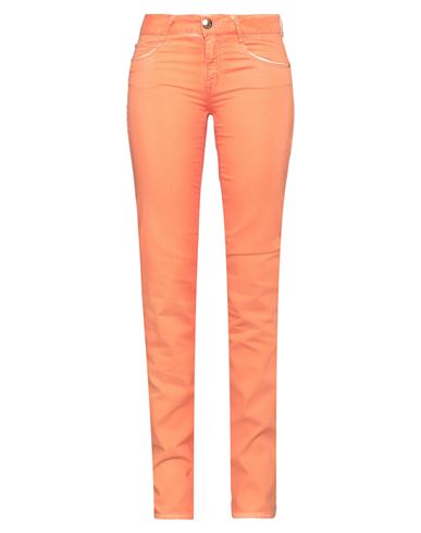 Woman Jeans Orange Size 4 Cotton, Polyamide, Elastane