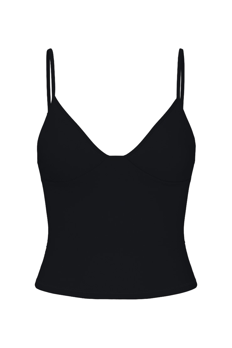 Active Plunge Cami Top - Black - Women Clothing