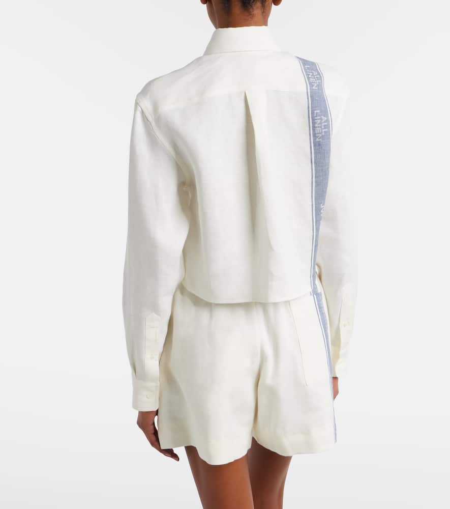 Cropped linen shirt
