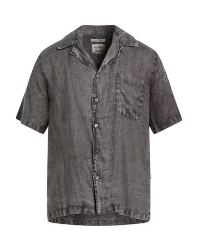 Man Shirt Charcoal Size L Linen