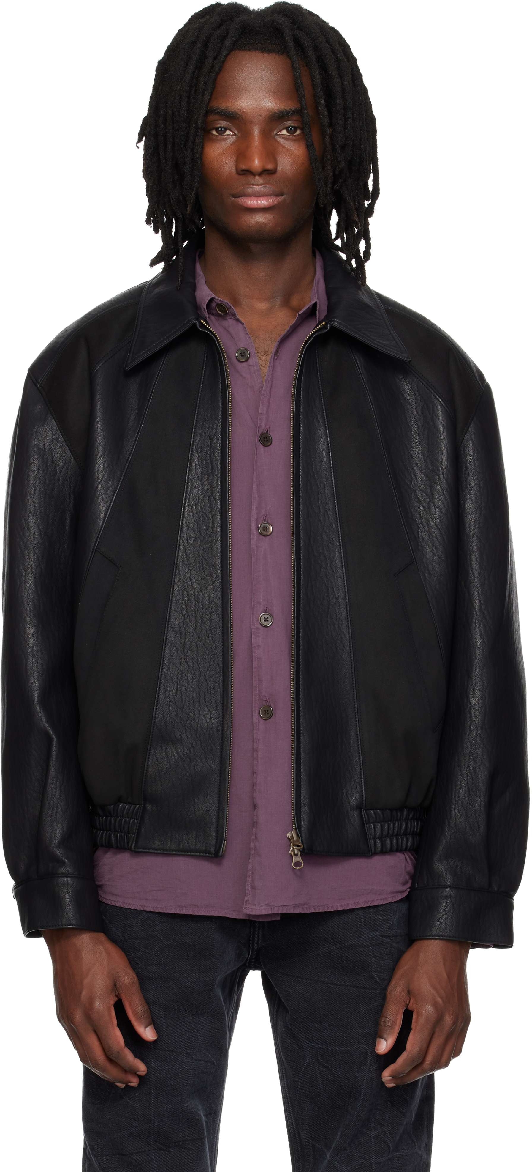 Black Rodeo Faux-Leather Jacket