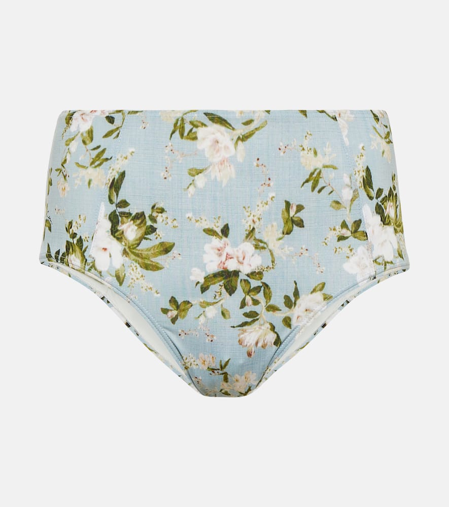 Erdem Floral high-rise bikini bottoms