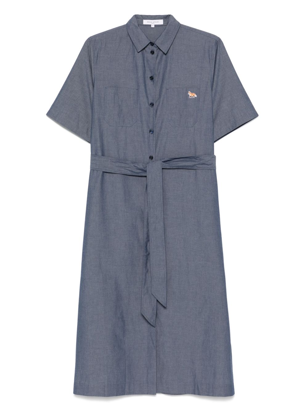 Maison Kitsuné double-pocket midi dress - Blue
