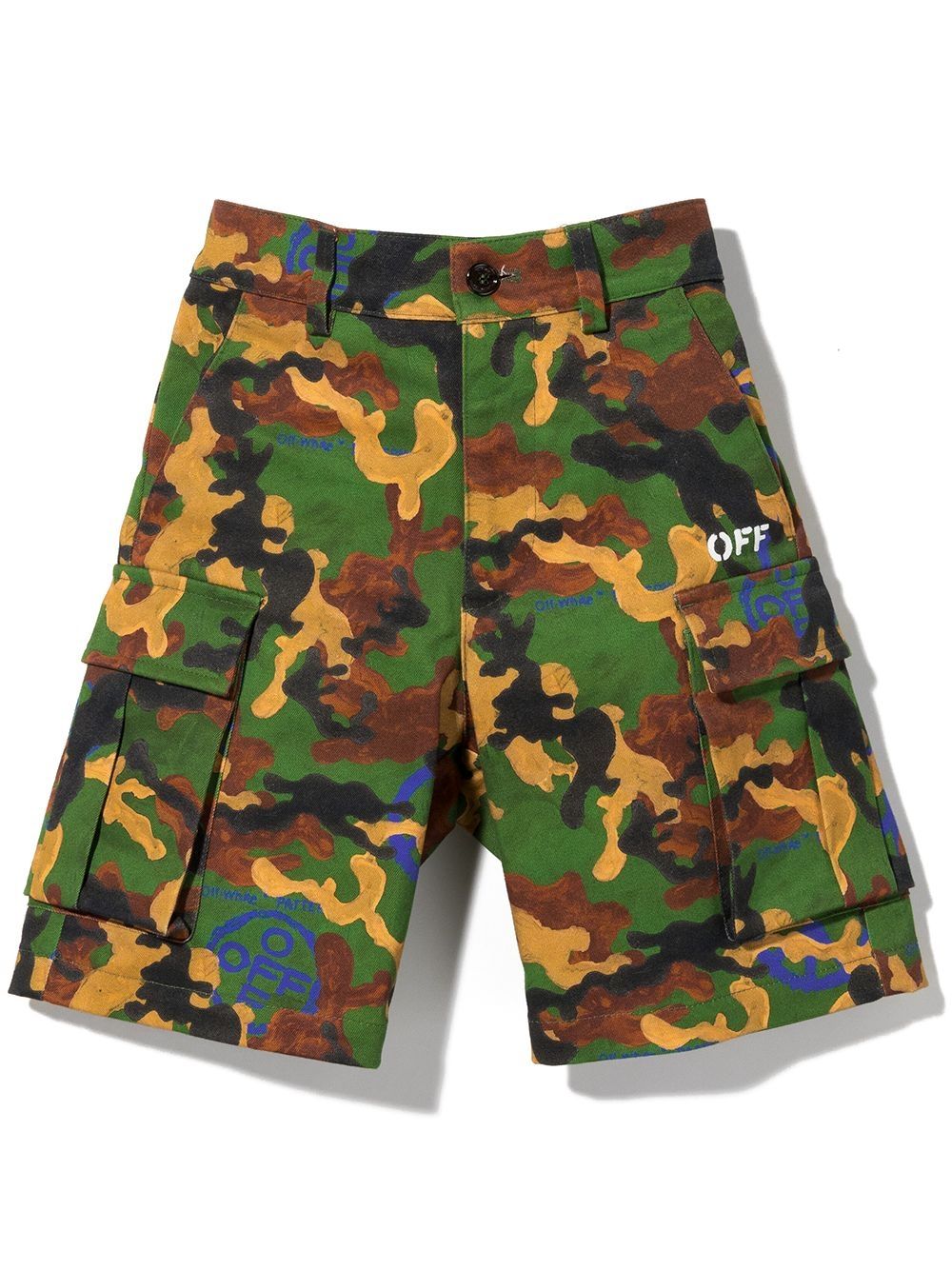 Camouflage-print shorts - Green