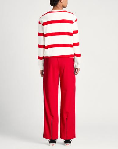 Man Pants Red Size L Cotton, Polyester