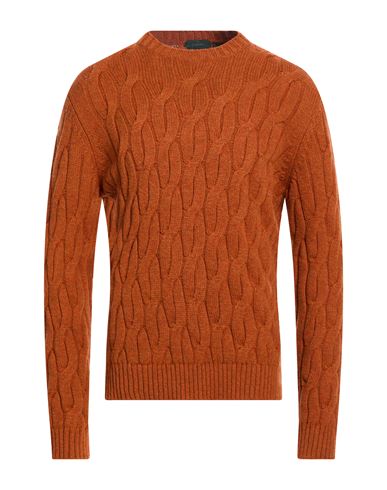 Man Sweater Orange Size 44 Virgin Wool