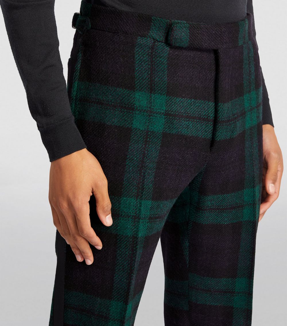 Wool Tartan Tailored Trousers