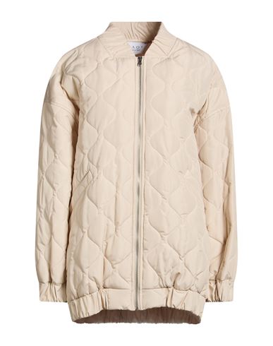 Woman Puffer Beige Size 8 Polyester