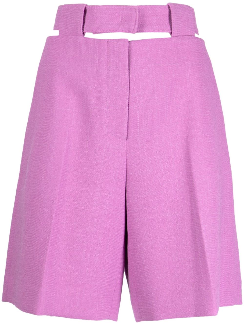 Cut-out tailored shorts - Purple