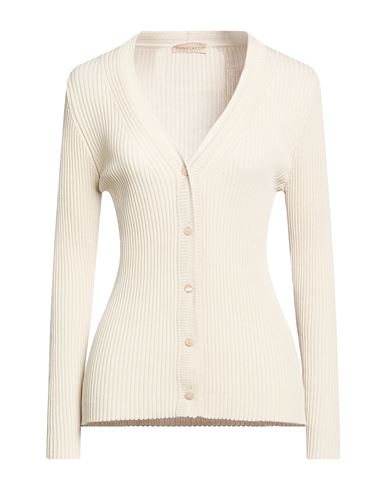 Woman Cardigan Beige Size 10 Cotton
