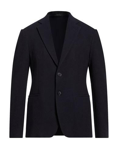 Man Blazer Midnight blue Size 38 Virgin Wool, Polyamide, Elastane