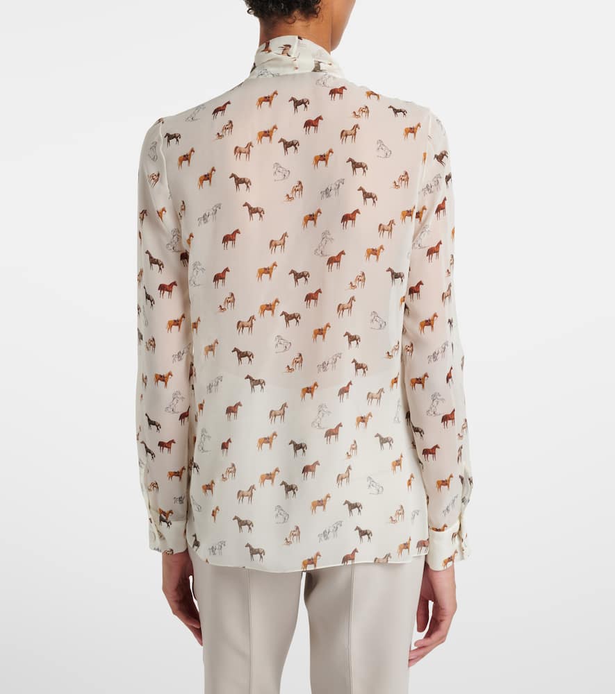 Shildon tie-neck silk blouse