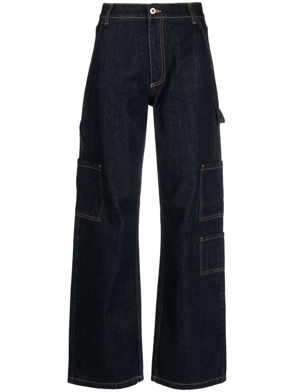 High-rise straight-leg jeans - Black