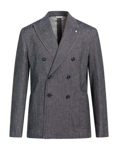 Man Blazer Navy Size 44 Cotton, Linen