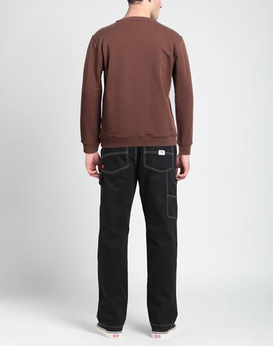 Man Sweatshirt Chocolate brown Size XL Cotton, Polyester