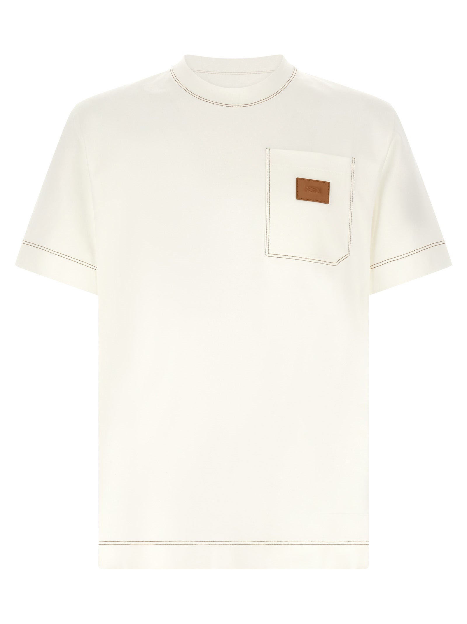 Logo-Patch Cotton T-Shirt — White
