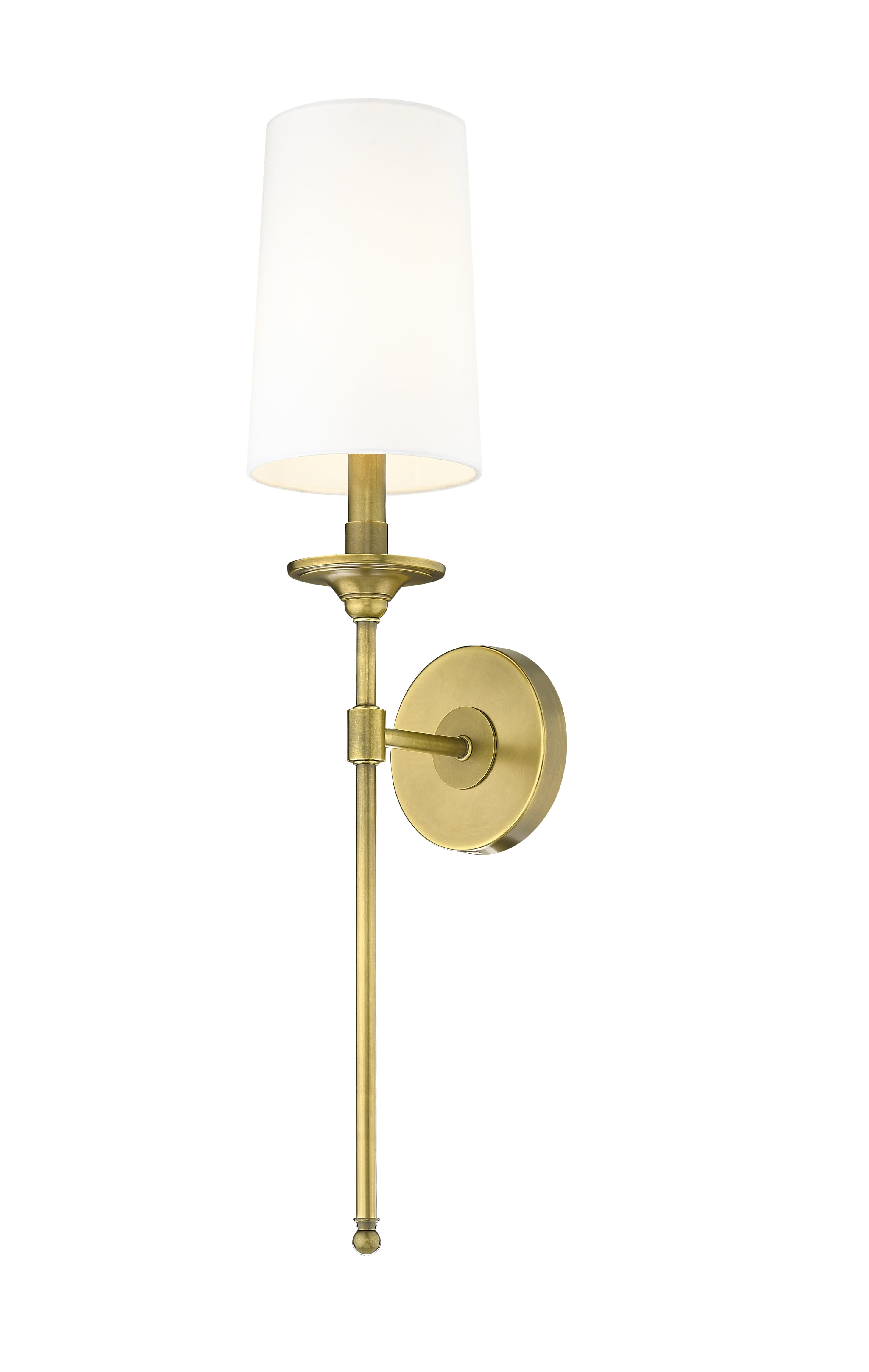 Emily 1-Light Wall Sconce In Rubbed Bra