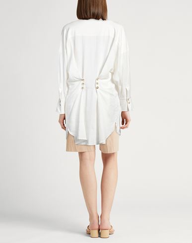 Woman Shirt White Size 10 Linen, Viscose