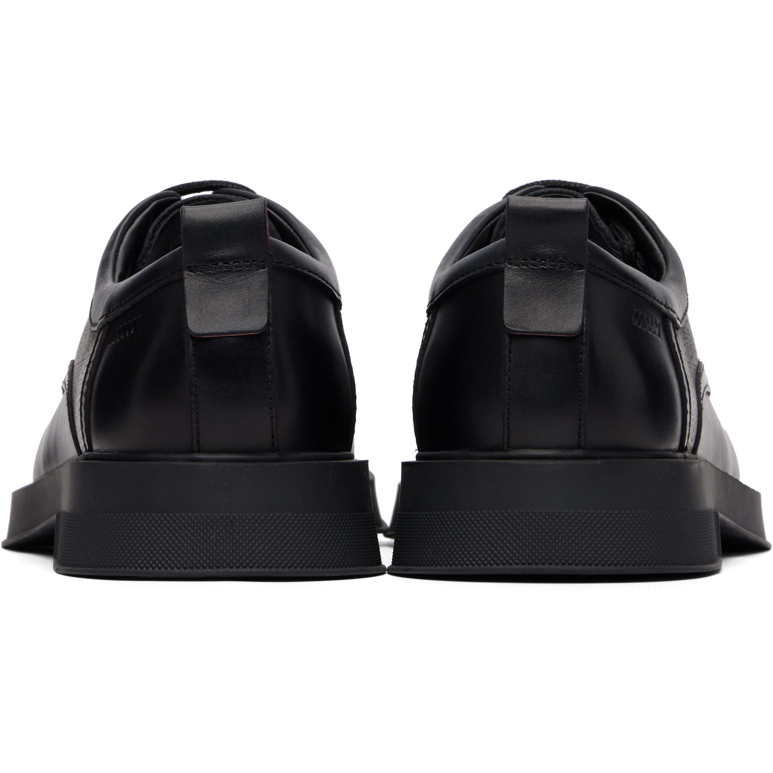 Black Perforated Monograms Leather Derbys