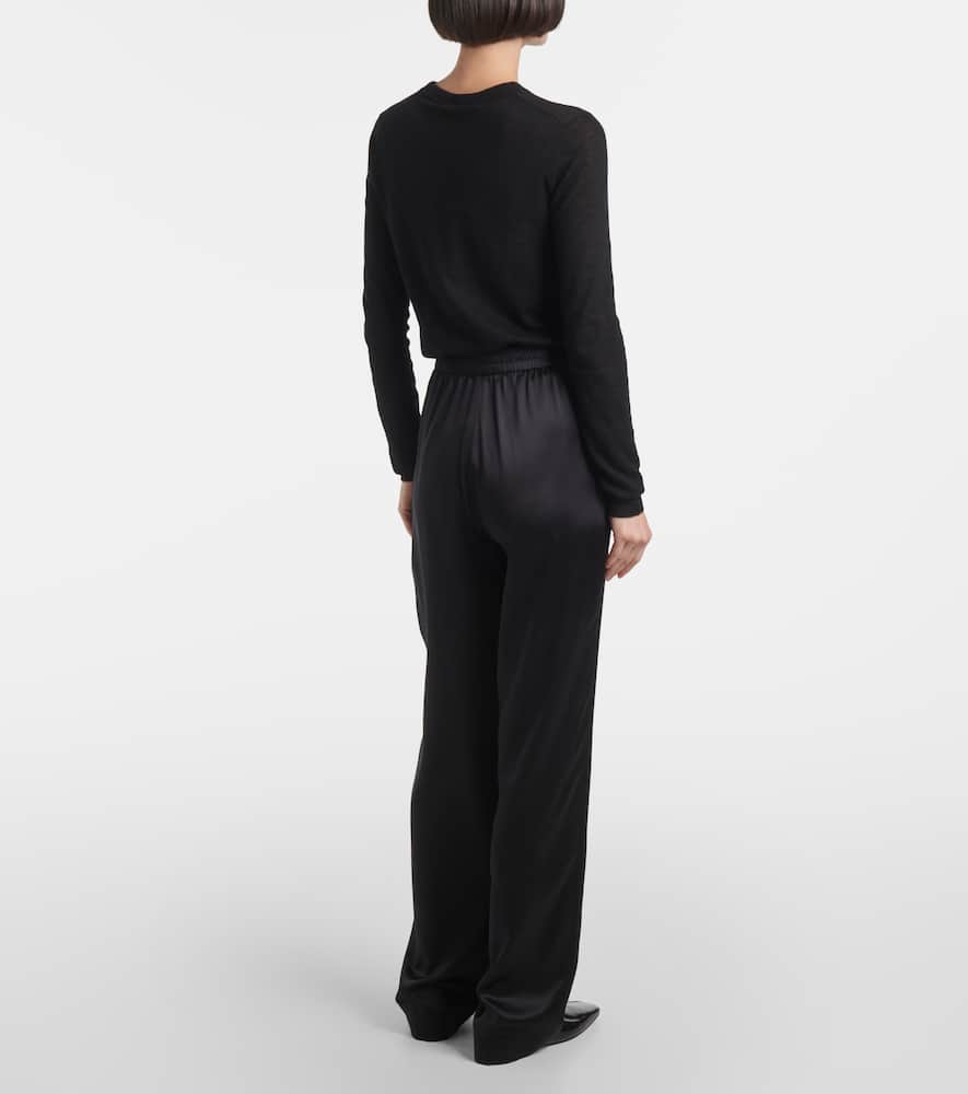 New Sahel silk straight pants