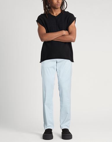 Platinum Man Pants Sky blue Size 34 Cotton, Lyocell, Silk, Elastane