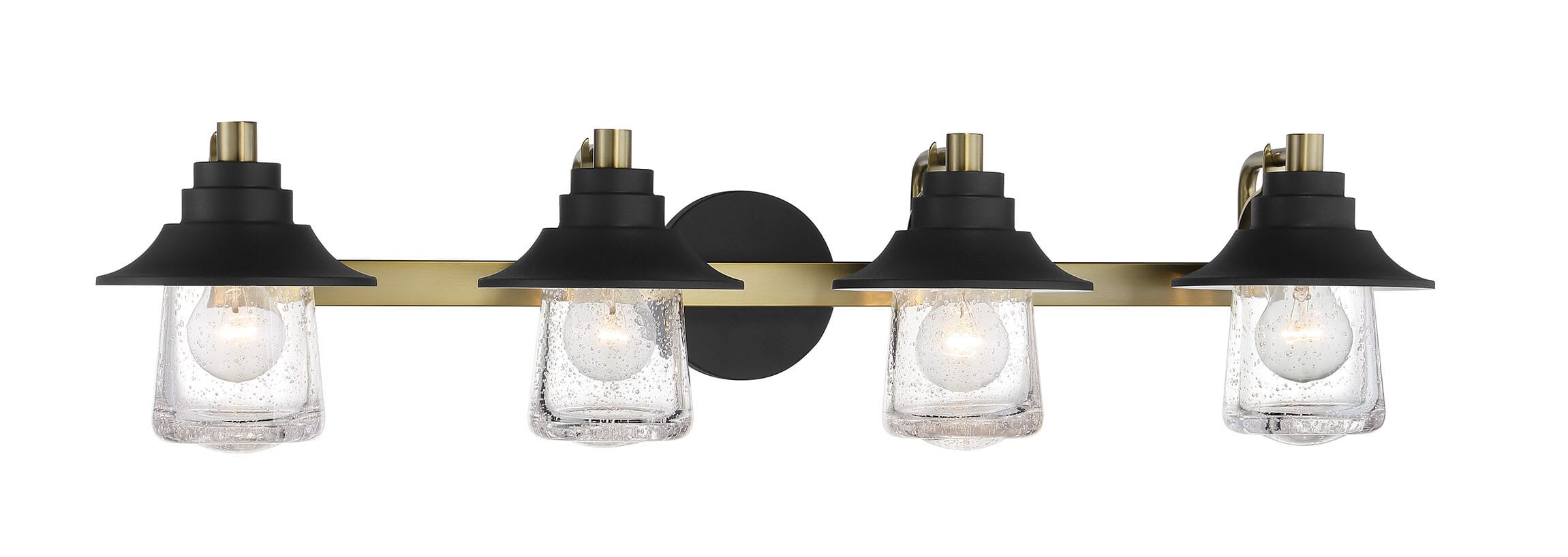 Minka Lavery Westfield Manor 4-Light Bathroom Vanity Light in Sand Coal With Soft Bra