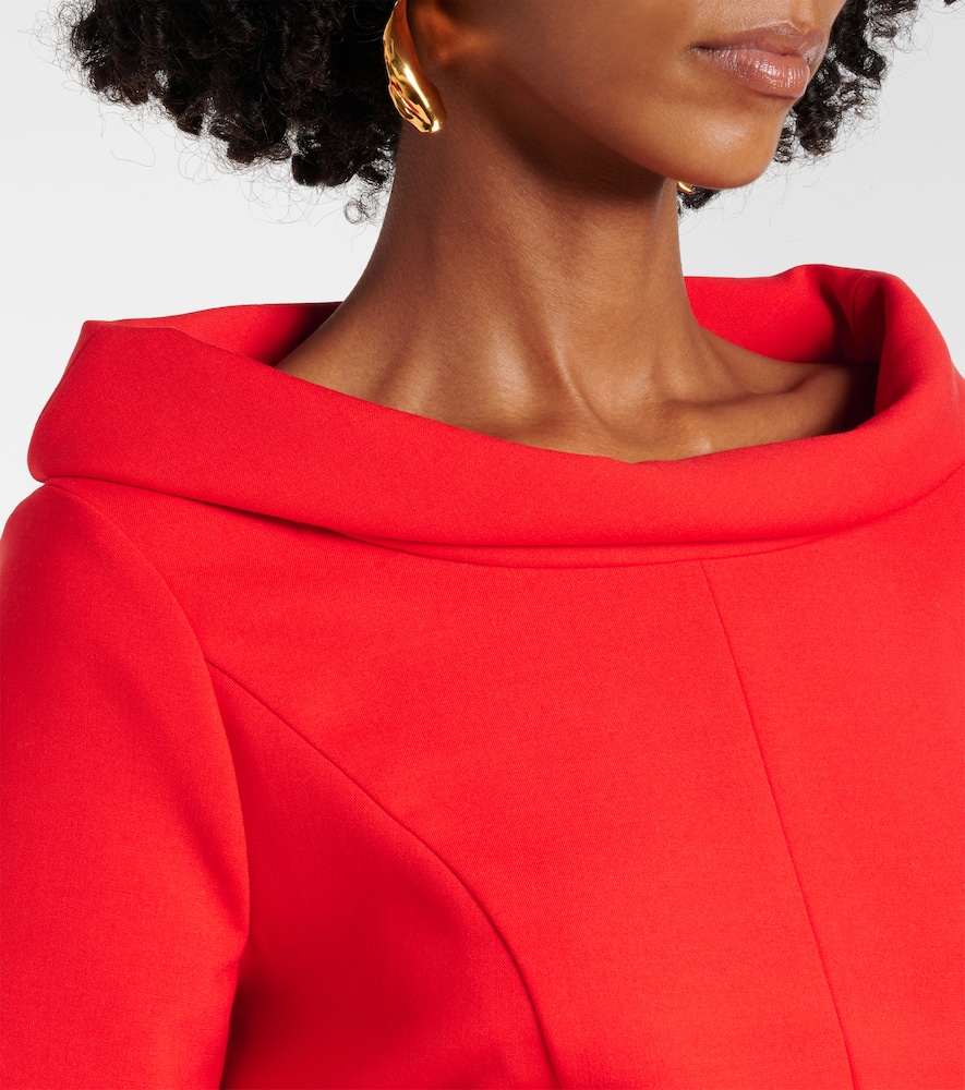 Wool-blend midi dress