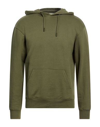 Man Sweatshirt Military green Size M Cotton, Polyester