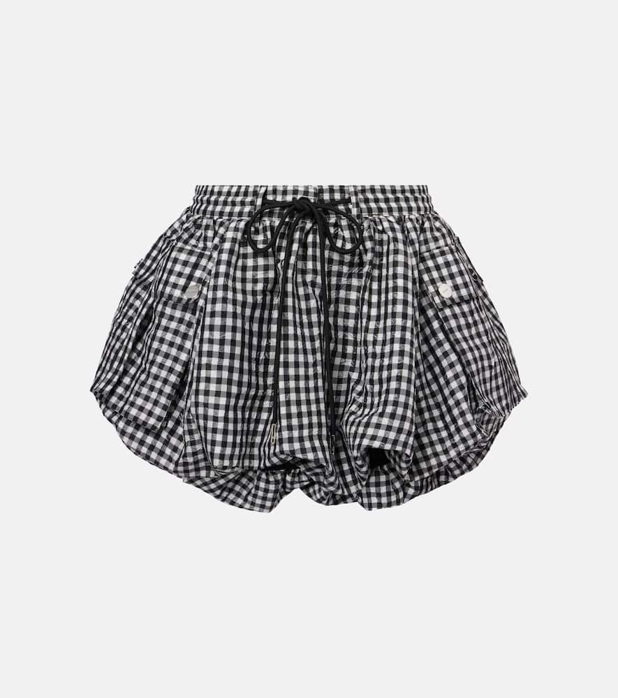 Gingham taffeta miniskirt