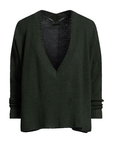 Woman Sweater Dark green Size XS Merino Wool