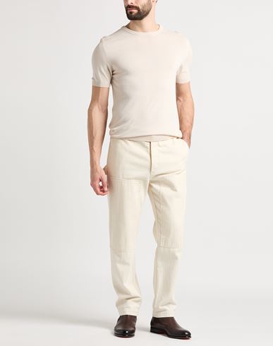 Man Sweater Beige Size L Viscose, Polyester